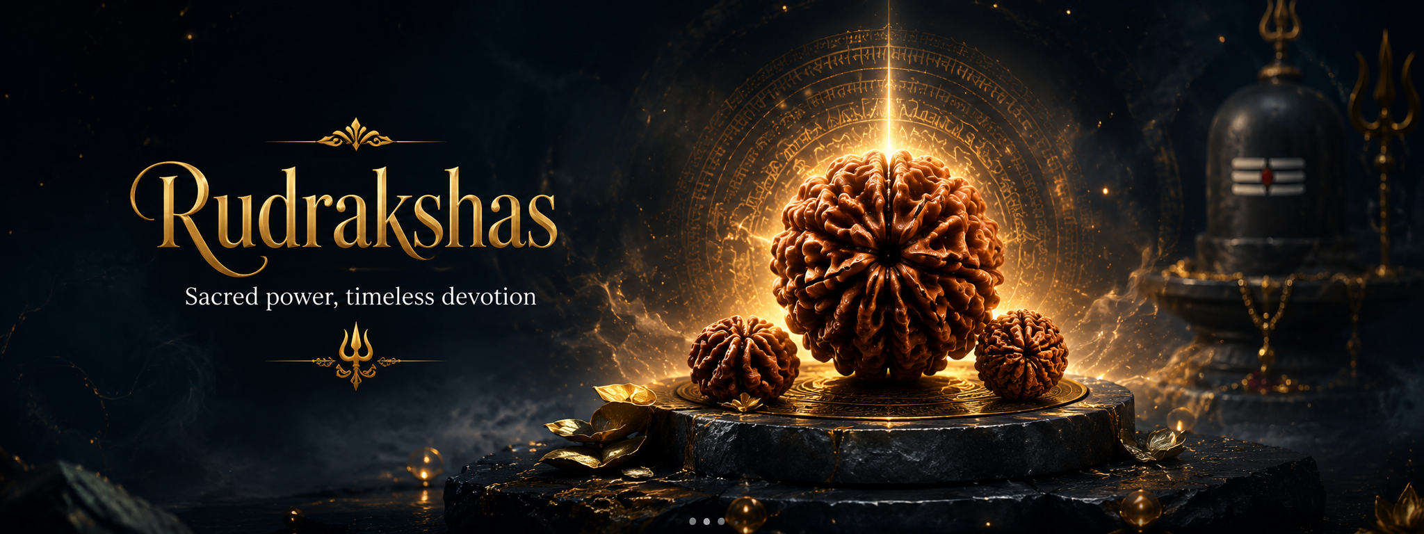 Rudraksha in a glowing sacred setting