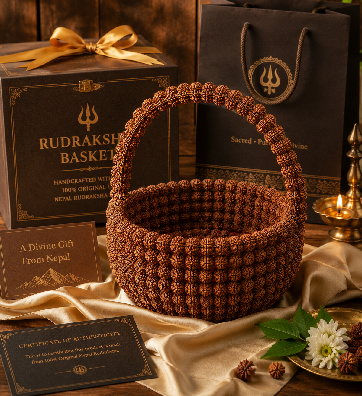 Nepal Rudraksha Gift Basket