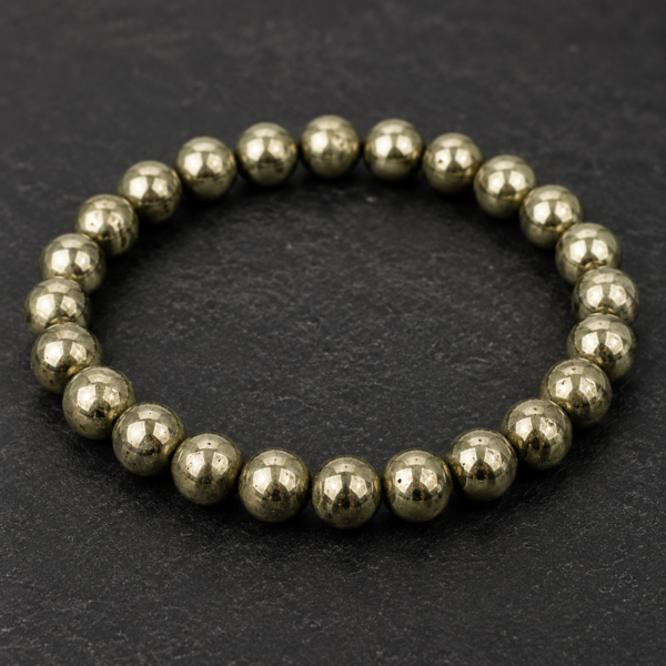 Pyrite Bracelet Natural Pyrite Bracelet – Stone of Prosperity & Confidence