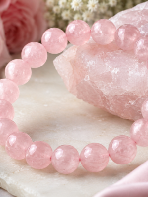 Natural Rose Quartz Bracelet – Stone of Love & Harmony