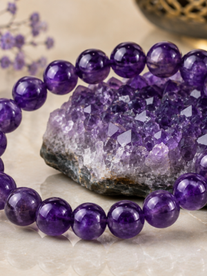 Natural Amethyst Bracelet – Stone of Peace, Wisdom & Spiritual Growth